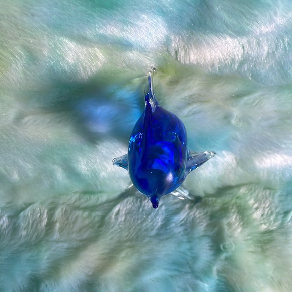 Vintage JOSKA CRYSTAL Blue Dolphin - Picture 3 of 7